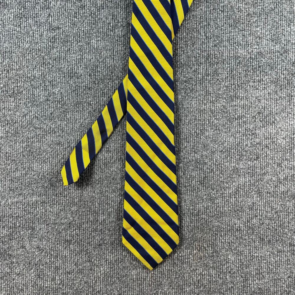 Brooks Brothers Makers REPP Tie Blue/Gold 3.75X57 All Silk Made In USA READ